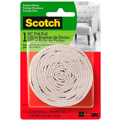 Scotch Easy Cut Felt Furniture Felt Pad - 12.7mm x 1.52m