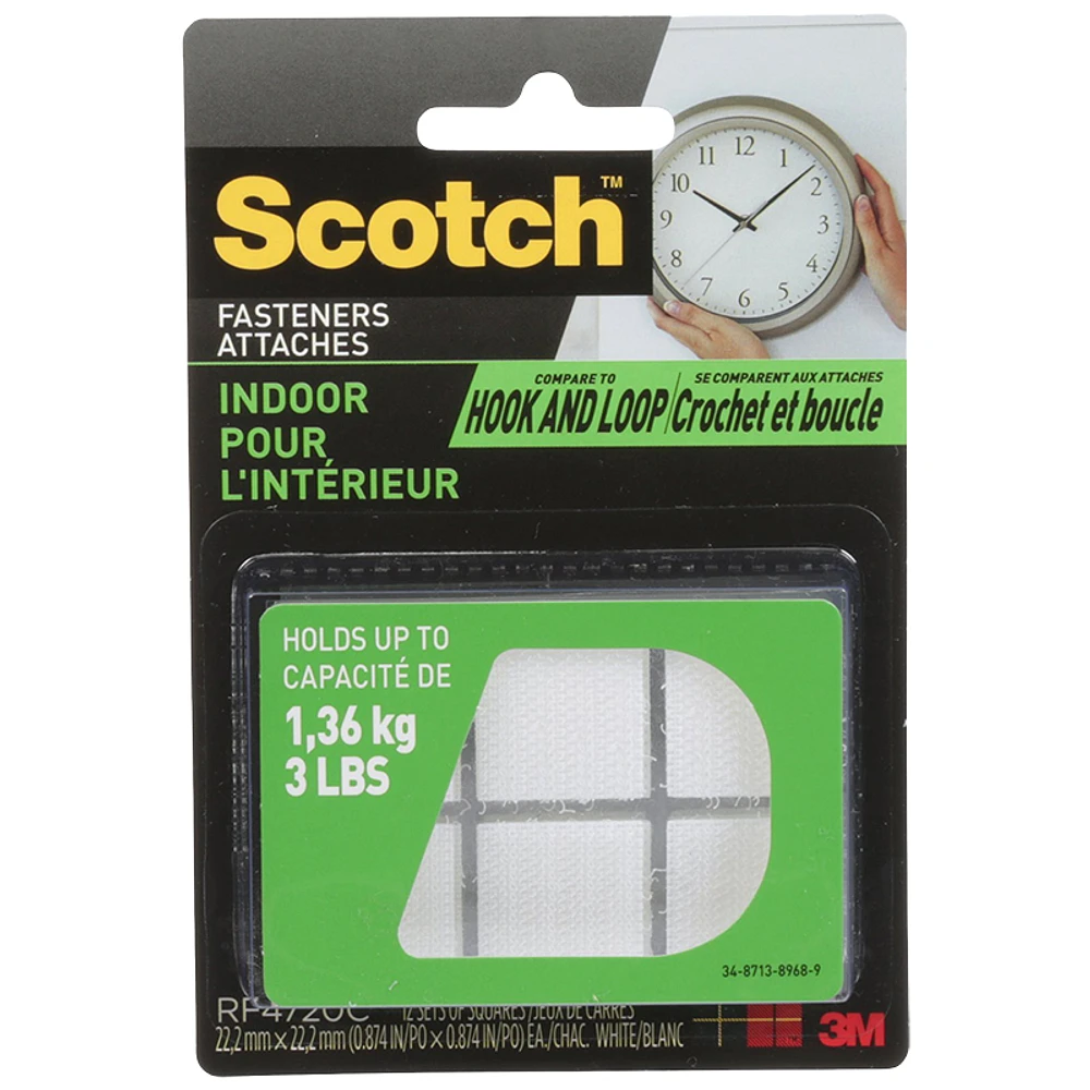 Scotch Indoors Hook & Loop Fasteners - 12's