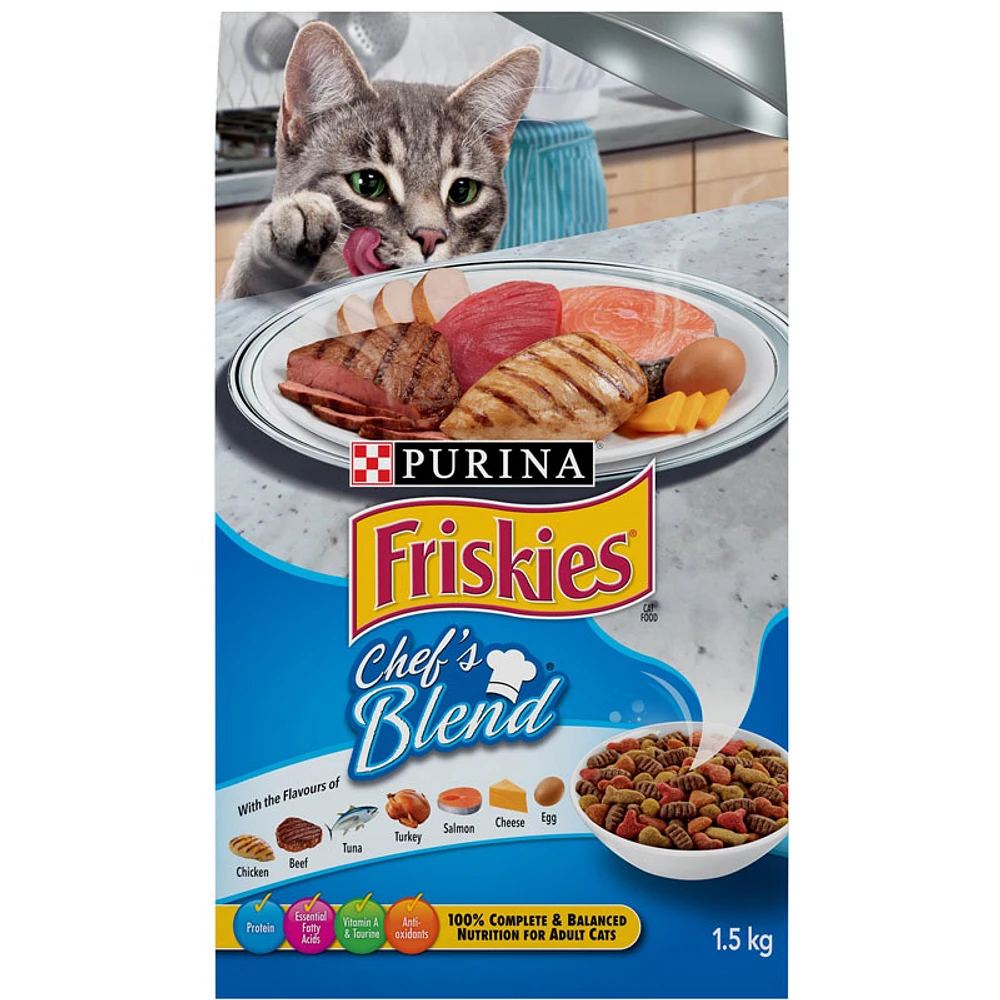 Friskies Dry Cat Food - Chef's Blend - 1.5kg