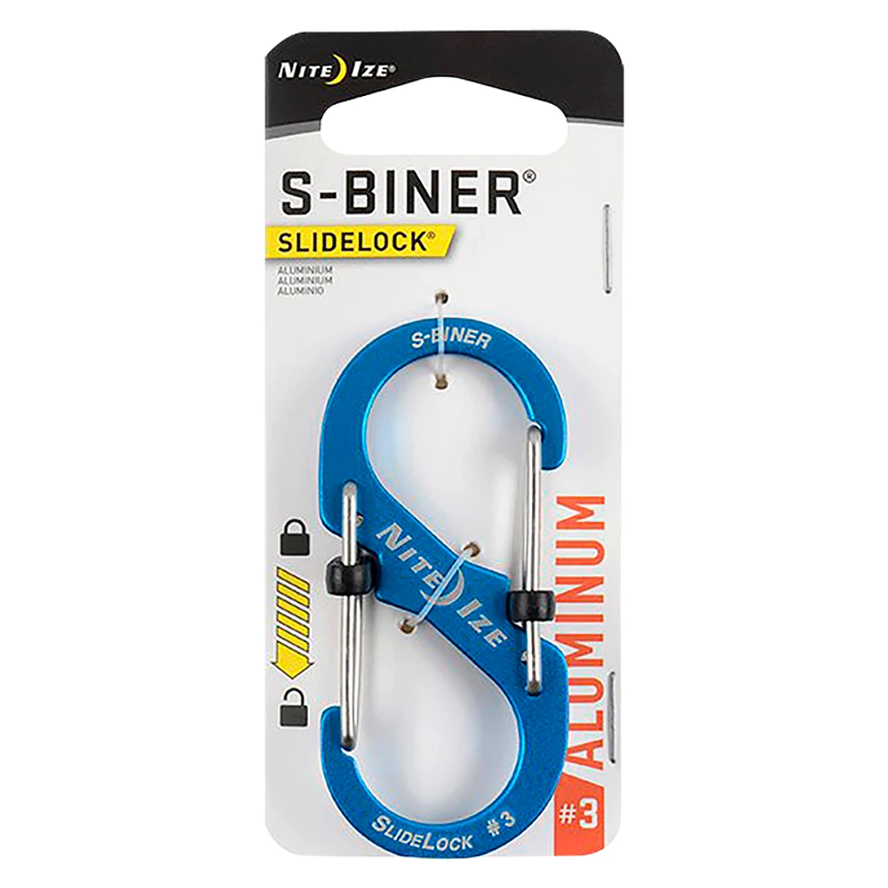 Nite Ize S-Biner Dual SlideLock Aluminum Carabiner #3 - Blue - LSBA3-03-R6