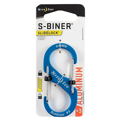 Nite Ize S-Biner Dual SlideLock Aluminum Carabiner #3 - Blue - LSBA3-03-R6