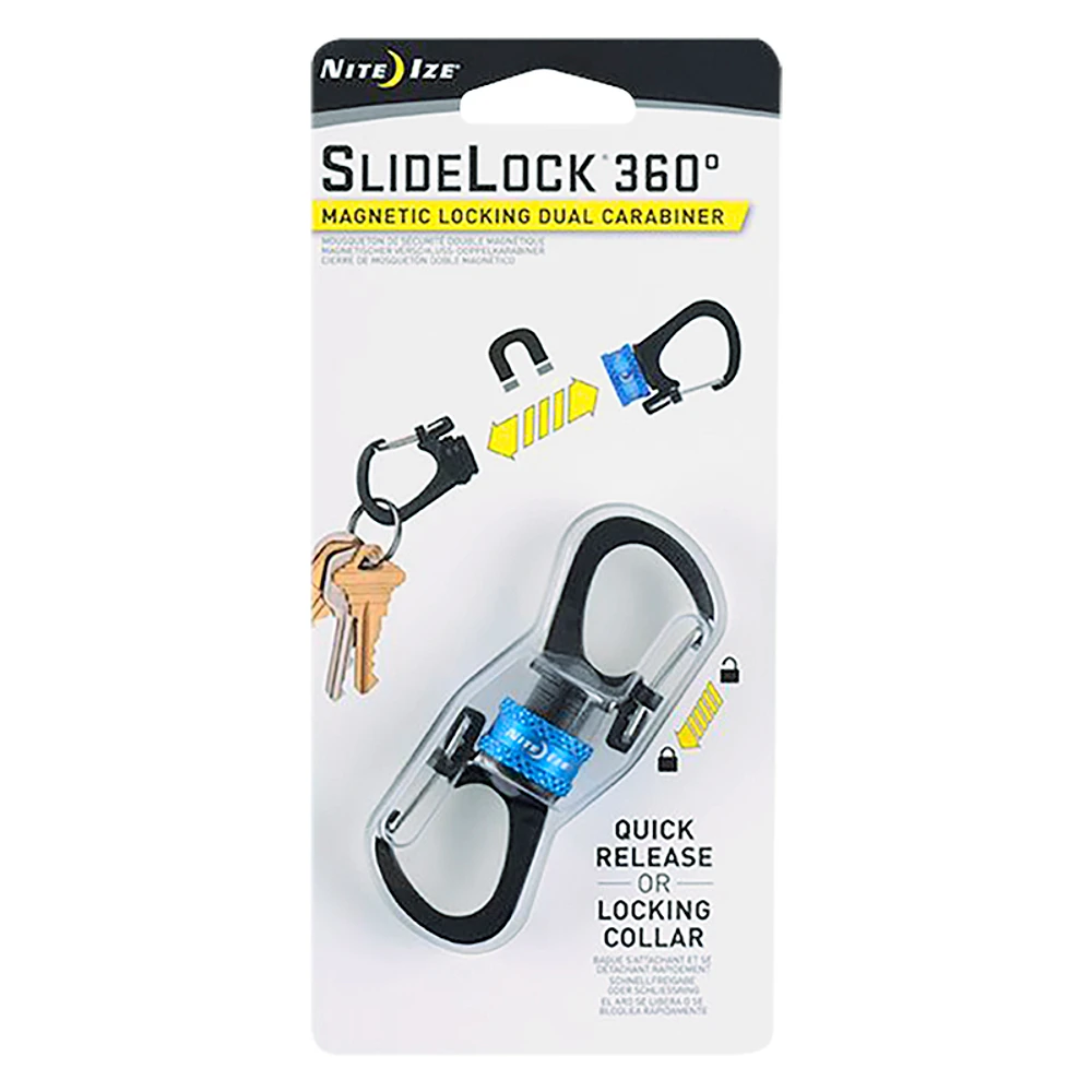 Nite Ize SlideLock 360Â° Magnetic Locking Dual Carabiner - MSBL-03-R7