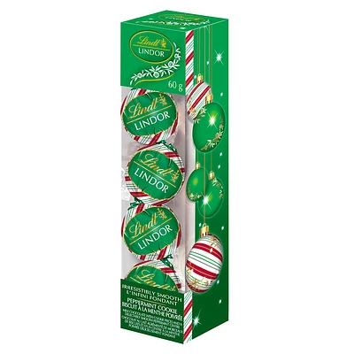 Lindt Lindor Ornament Chocolate - Peppermint Cookie - 60g