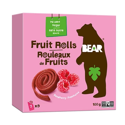 Bear Real Fruit Rolls - Raspberry - 100g/5x2rolls