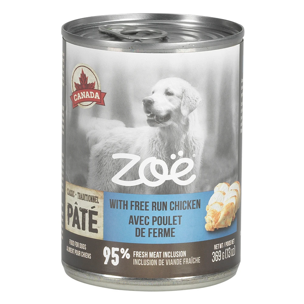 Zoe Pate Dog Food - Free Run Chicken - 369g