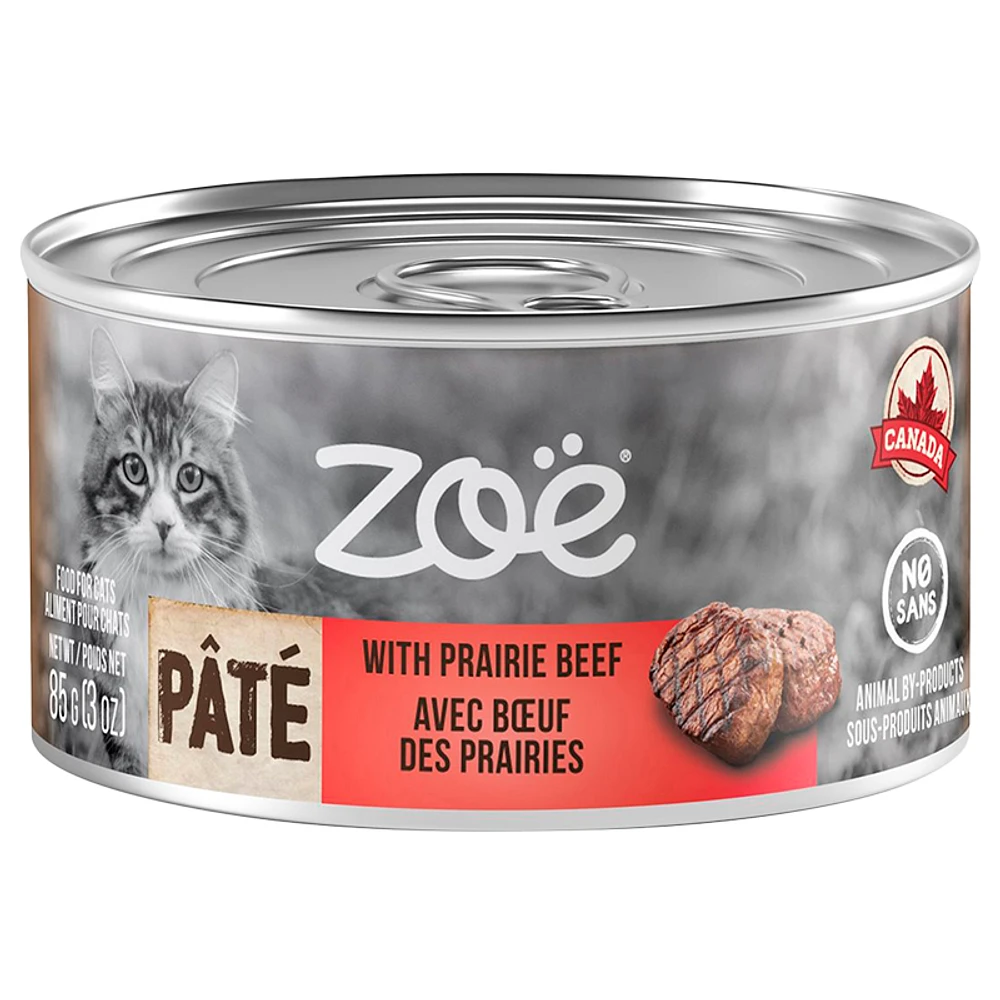 Zoe Pate Cat Food - Prairie Beef - 85g