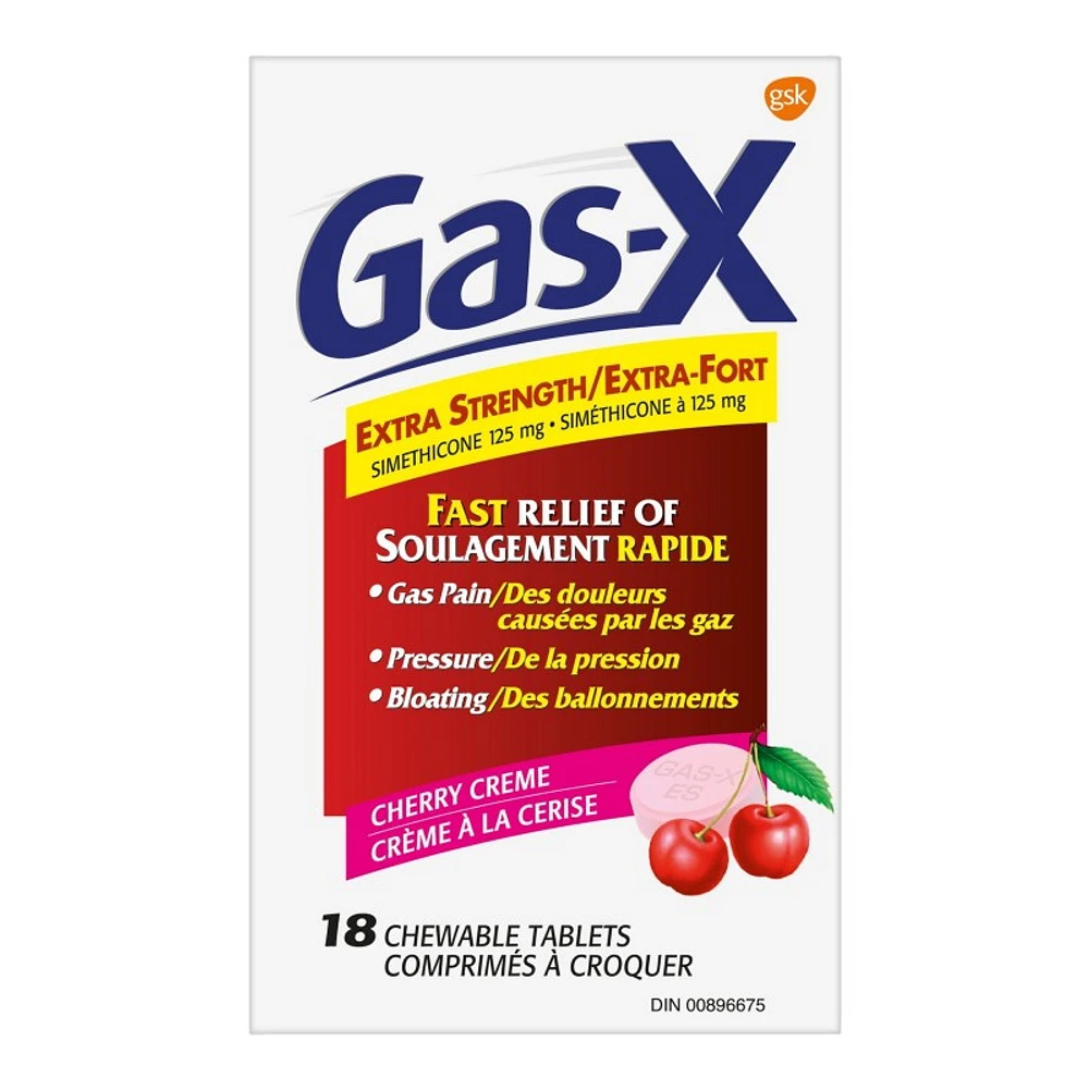 Gas-X Extra Strength Antigas Tablets - Cherry Creme - 18s