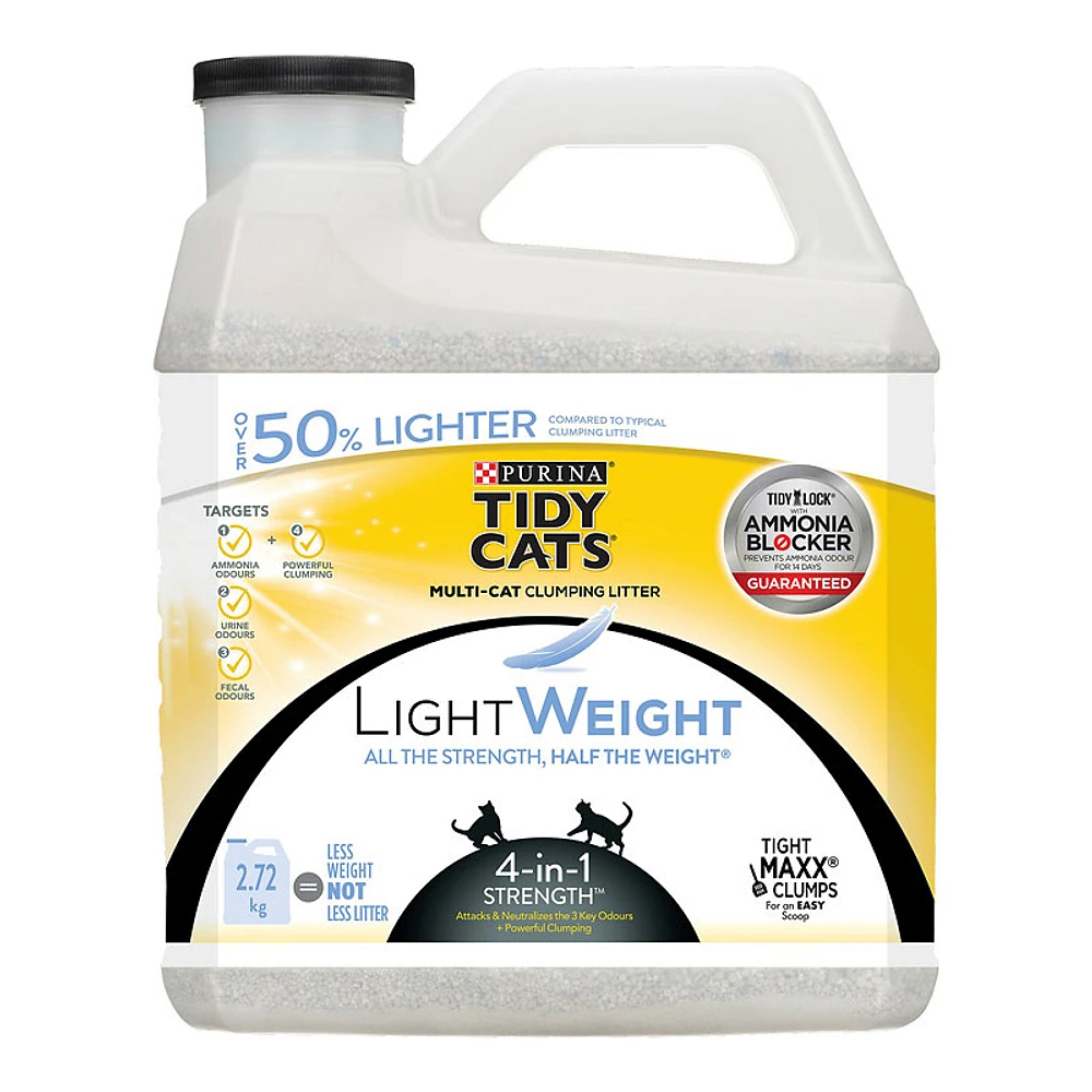 Tidy Cats LightWeight Clumping Cat Litter - 4-in-1 Strength - 2.72kg