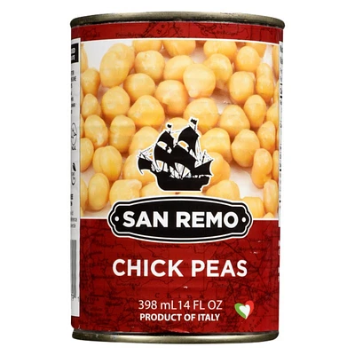 San Remo Chick Peas - No Salt - 398ml