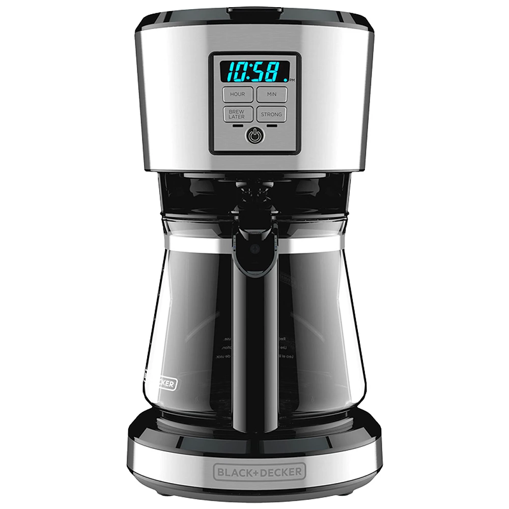 Black & Decker Programmable 12 Cup Coffee Maker - Black/Stainless - CM1231SC