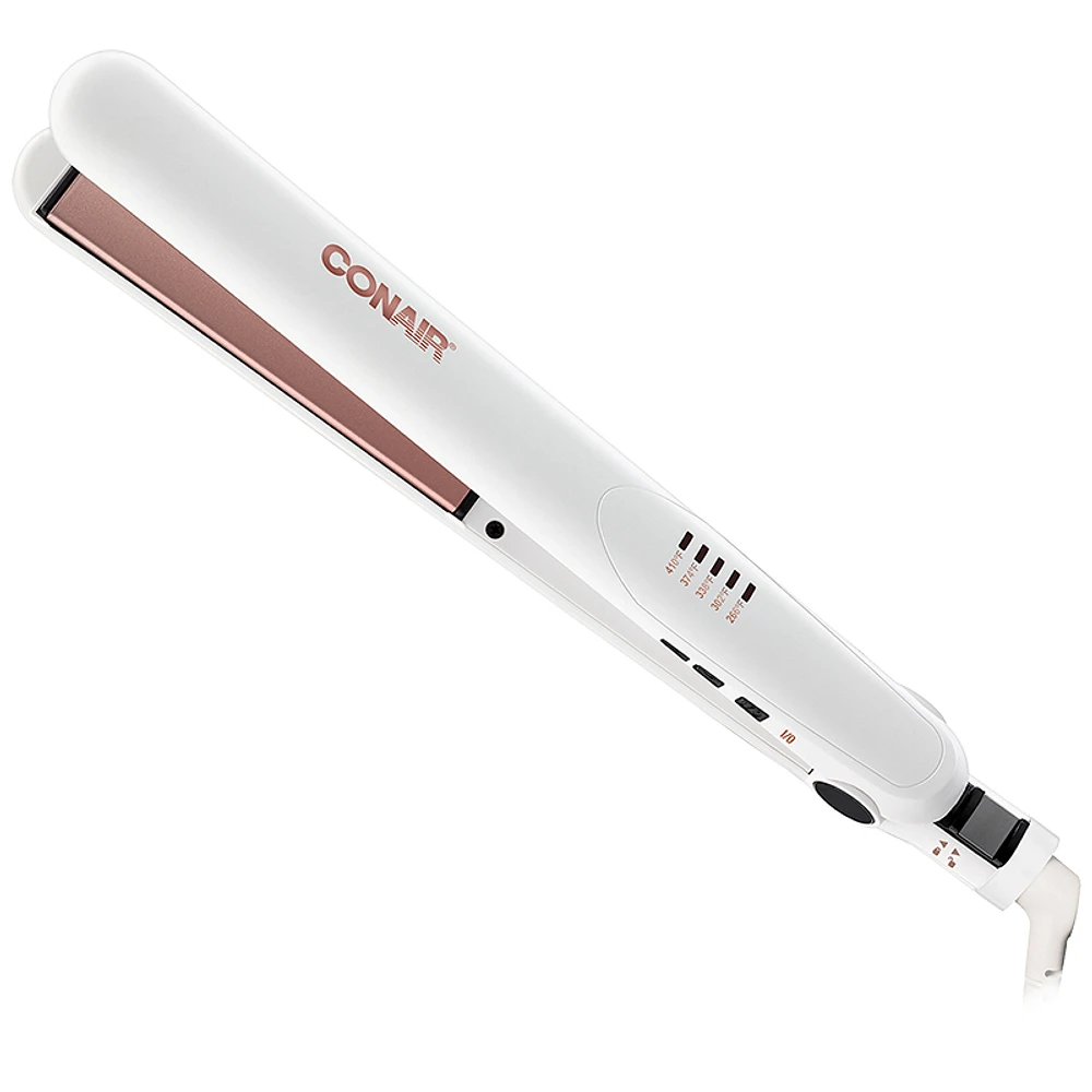 Conair Double Ceramic 1-inch Straightener - White - CS221NC