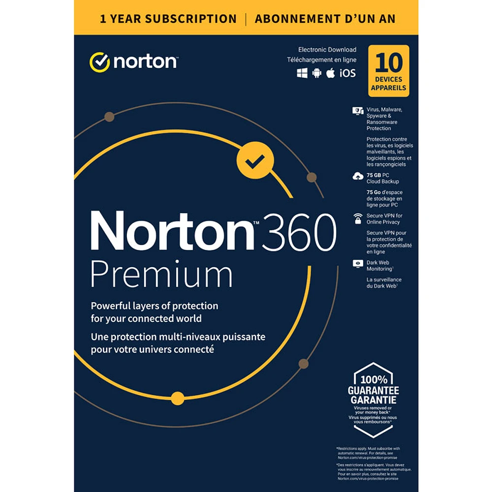 Norton 360 Premium - 10 Devices/1 Year - 21400013