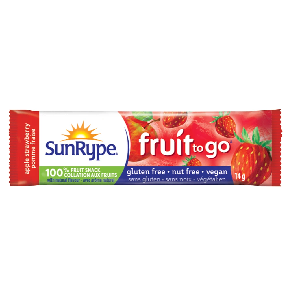 Sun-Rype Fruit To Go - Apple Strawberry - 14g