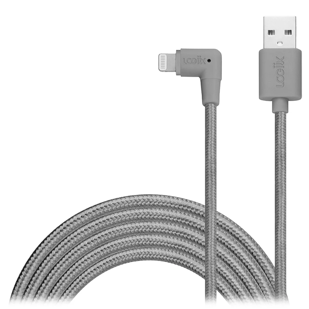 Logiix Piston Connect XL90 Lightning Cable - Graphite Grey - LGX-13009