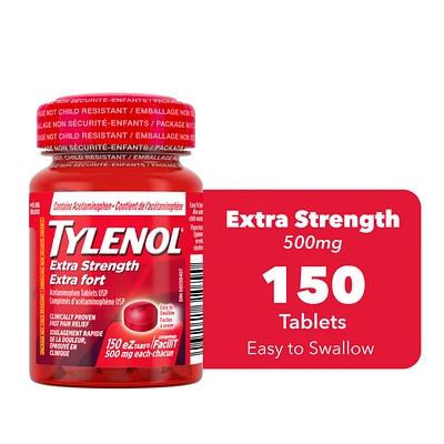 Tylenol* EZ Tabs - Extra Strength - 500mg/150sï¿½ ï¿½