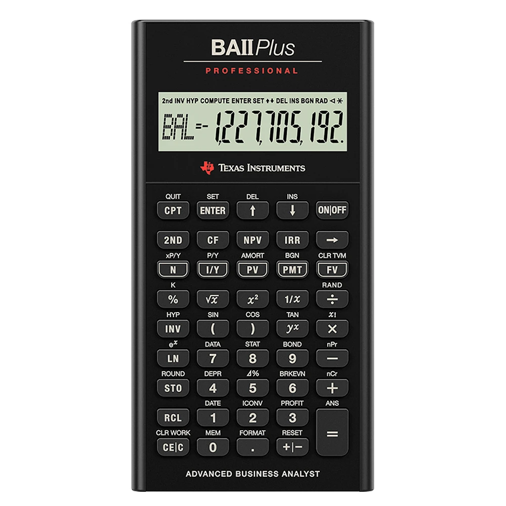 Texas Instruments Financial Calculator - BAII+PRO