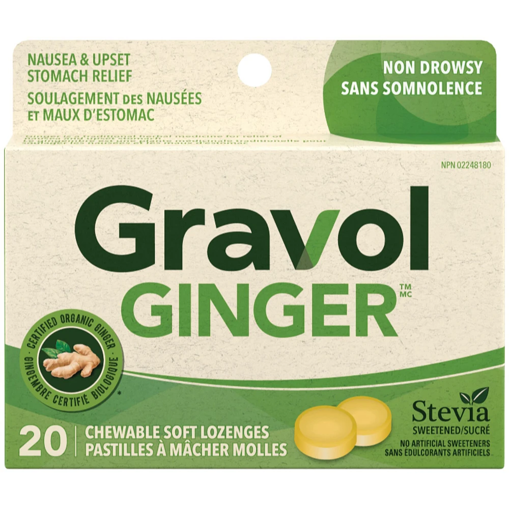 Gravol Chewable Lozenge - Ginger - 20s