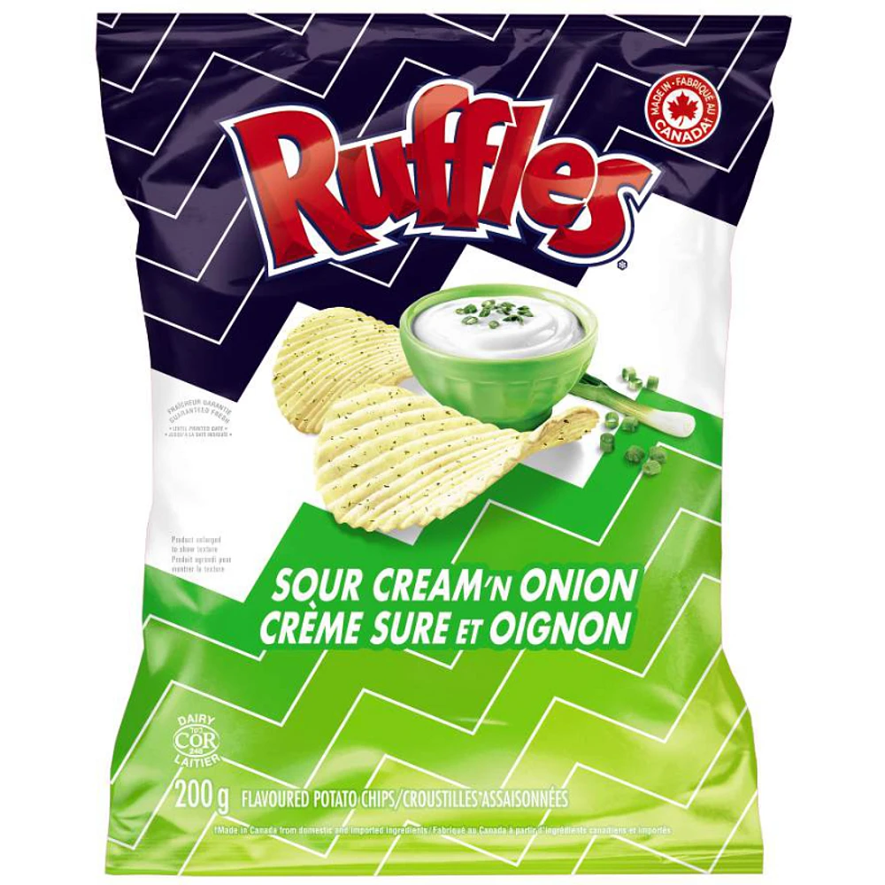 Ruffles Potato Chips - Sour Cream 'N Onion - 200g