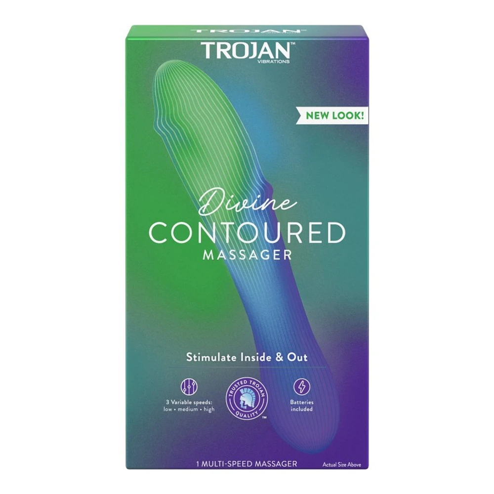 TROJAN Divine Contoured Multi-speed Vibrating Massager - 99187