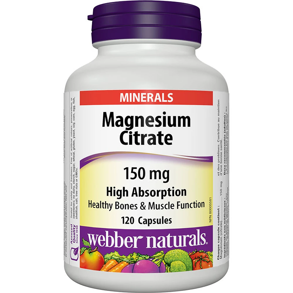 Webber Naturals Magnesium Citrate 150 mg - 120s