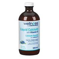 Wellness by London Drugs Liquid Calcium with Vitamin D - 500ml