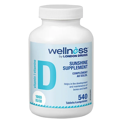 Wellness by London Drugs Vitamin D - 1000 IU - 540s