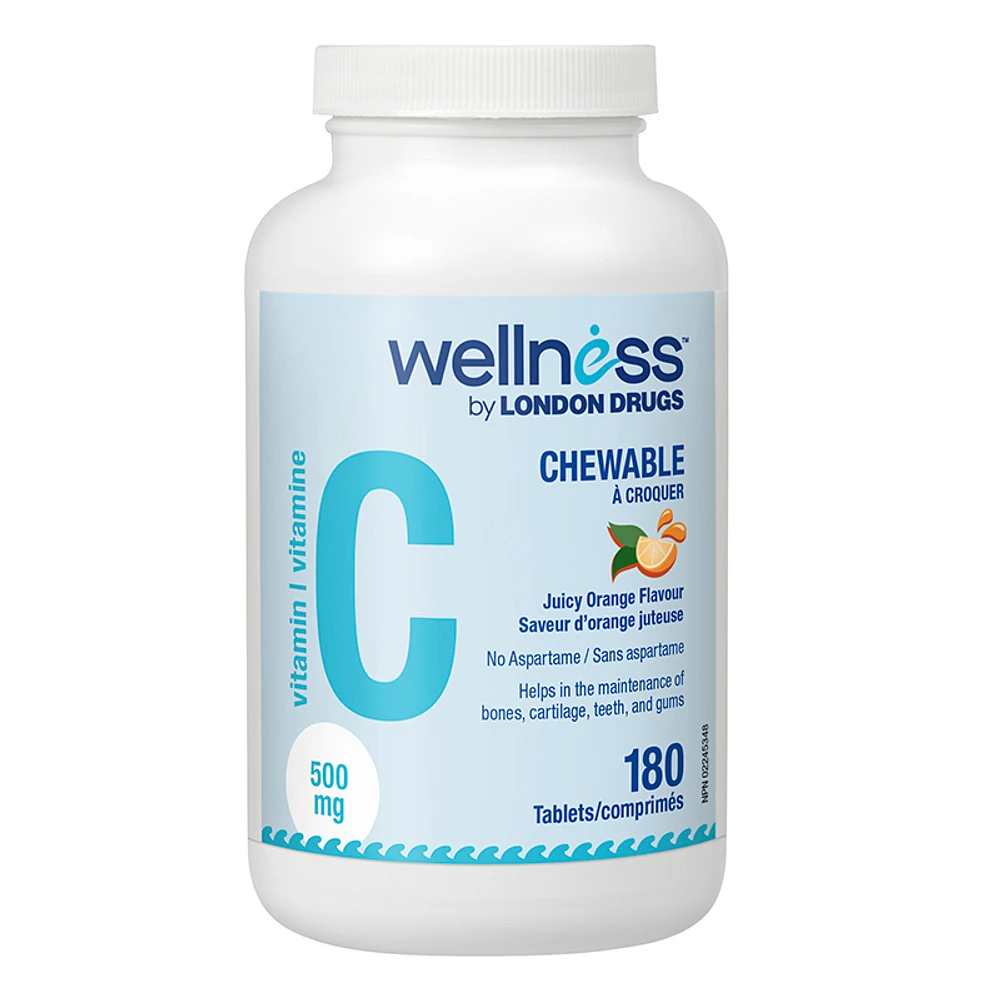 Wellness by London Drugs Vitamin C Chewable - 500mg - 180s