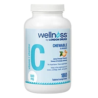 Wellness by London Drugs Vitamin C Chewable - 500mg - 180s