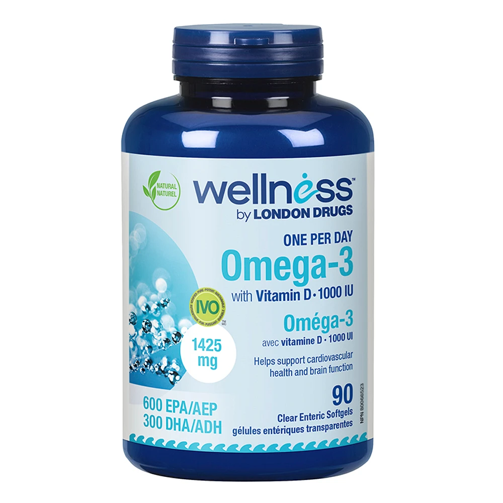 Wellness by London Drugs Omega-3 with Vitamin D - 90s