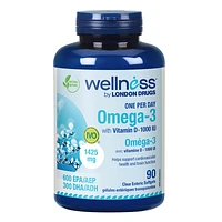 Wellness by London Drugs Omega-3 with Vitamin D - 90s