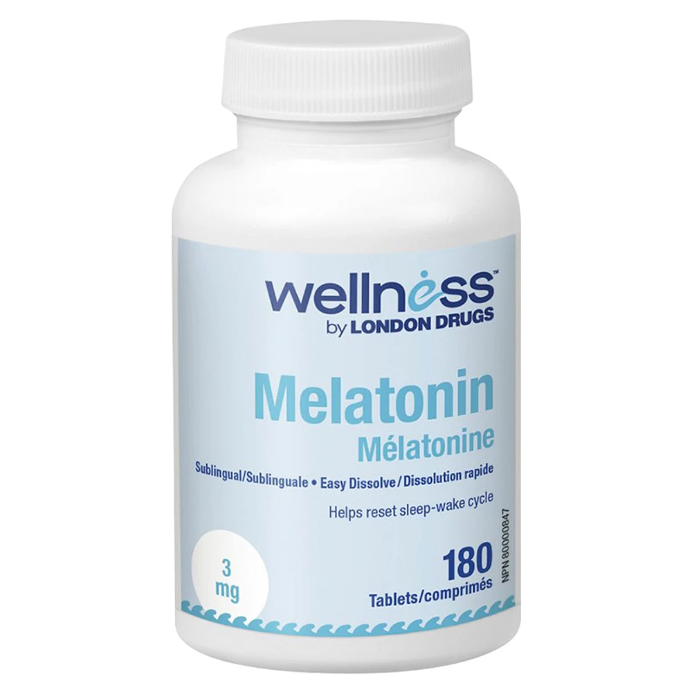 Wellness by London Drugs Melatonin - 3mg - 180s