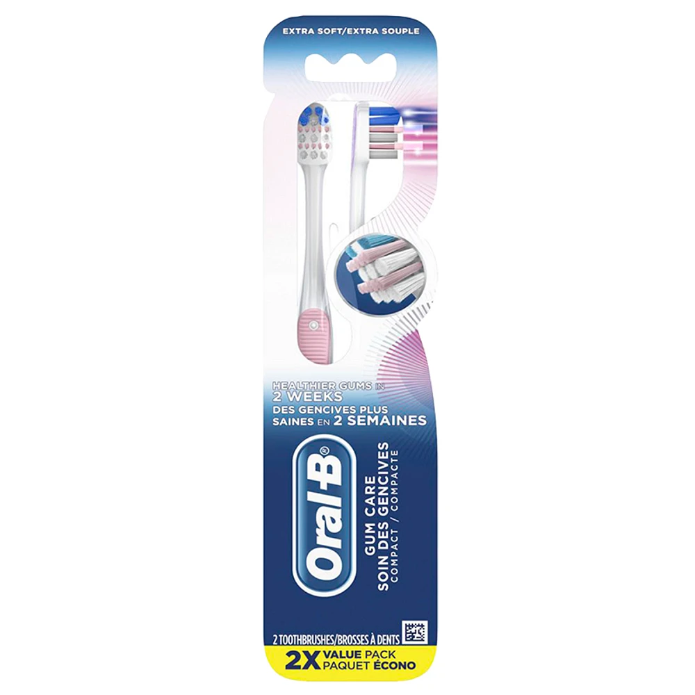 Oral-B Gum Care Compact Toothbrush - Extra Soft 2s