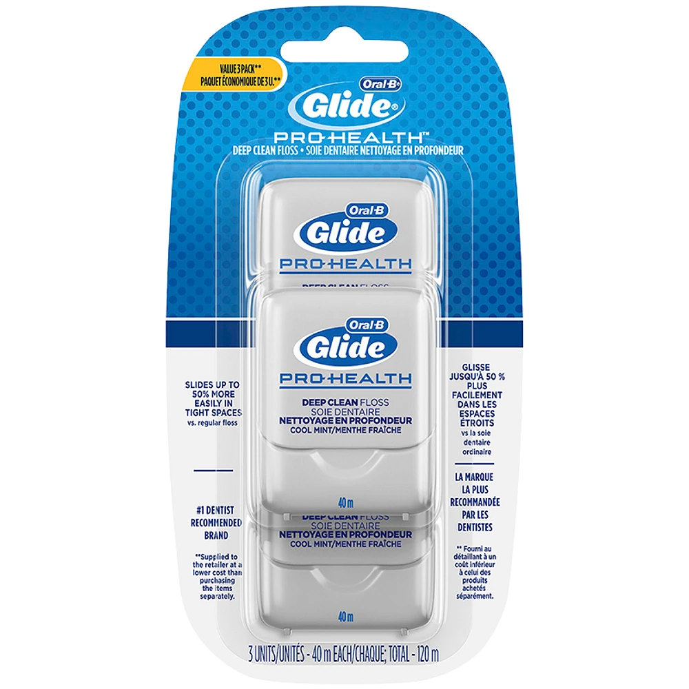 Oral-B Glide ProHealth Dental Floss - 3 x 40 m