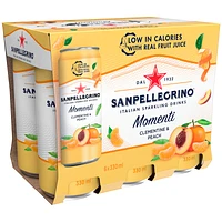 San Pellegrino Sparkling Beverage - Clementine and Peach - 6x330ml