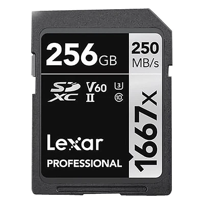 Lexar Professional 1667x SD Card - 256GB - LSD256CBNA1667