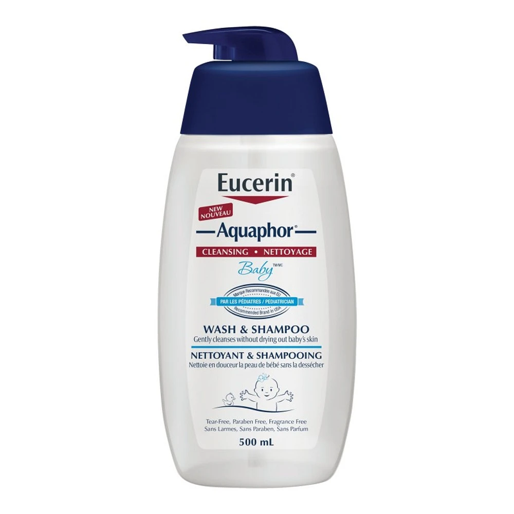 Eucerin Aquaphor Baby Body Wash & Shampoo - 500ml