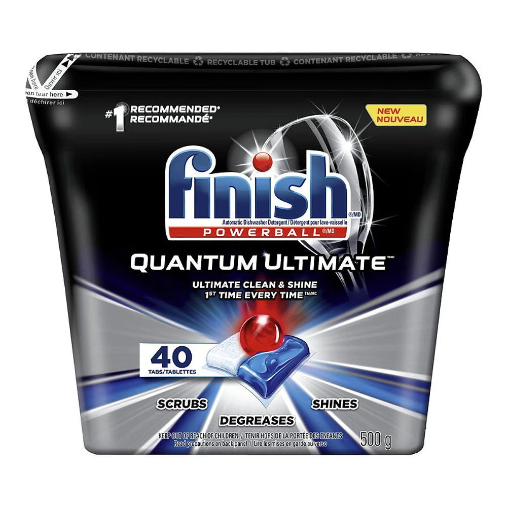 Finish Powerball Quantum Ultimate Dishwashing Detergent Tabs - 40s