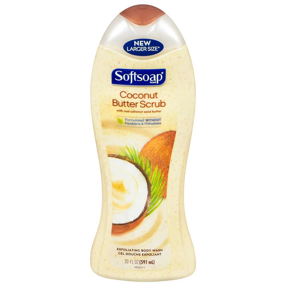 Softsoap Coconut Body Scrub Exfoliating Body Wash - 591ml