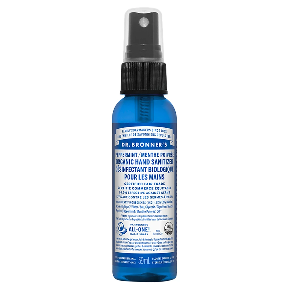 Dr. Bronner's Organic Hand Sanitizer - Peppermint - 59ml