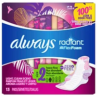 Always Radiant Pads Size 2 - Heavy Flow - 13s
