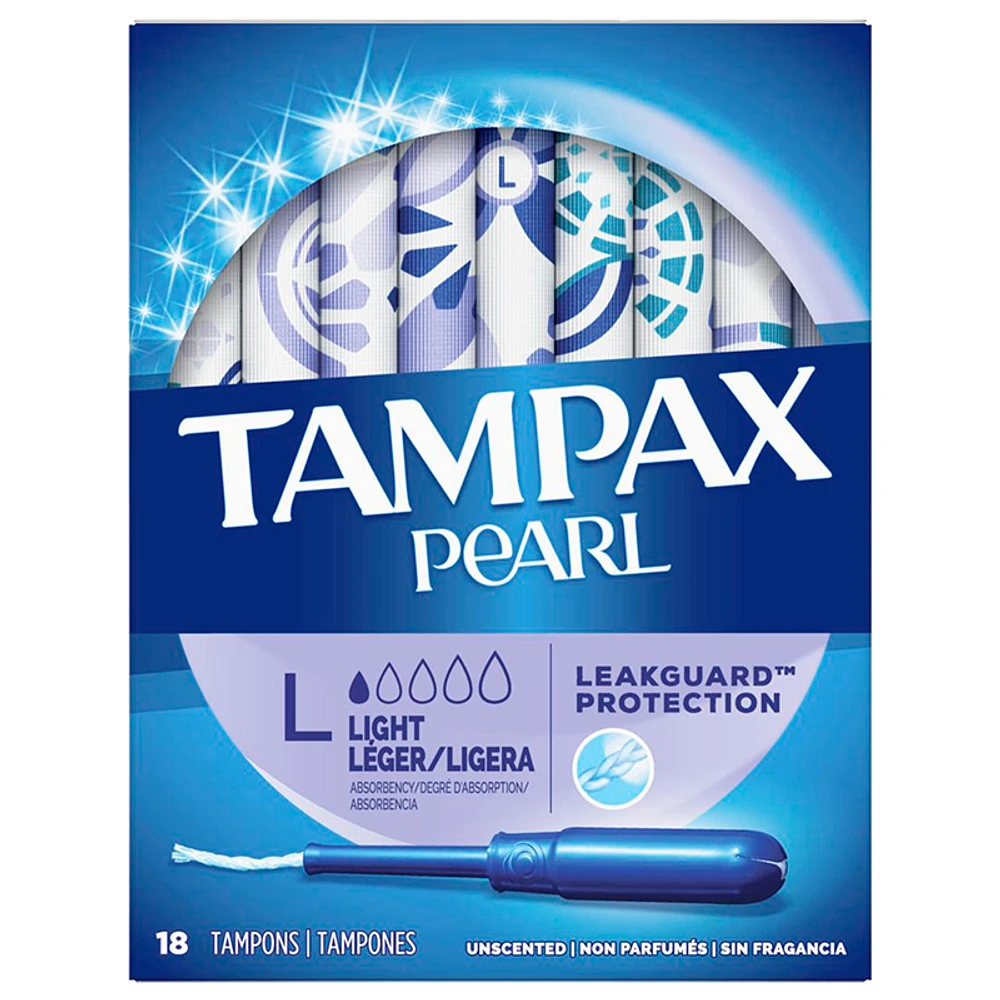 Tampax Pearl Tampons - Light - 18's