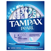 Tampax Pearl Tampons - Light - 18's