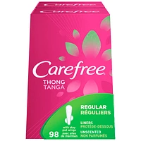 Carefree Thong Regular Pantyliners Unscented - 98s