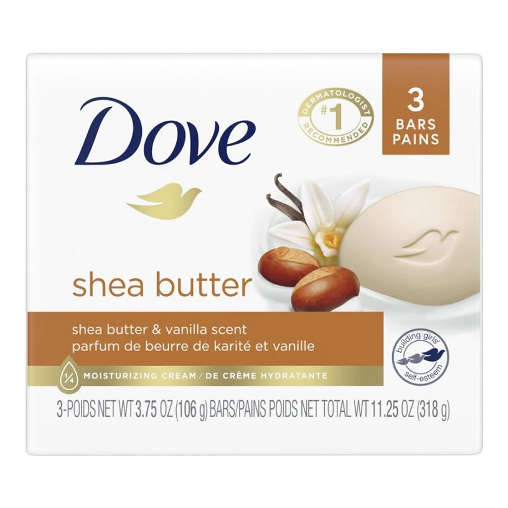 Dove Purely Pampering Beauty Bar - Shea Butter - 3 x 106g