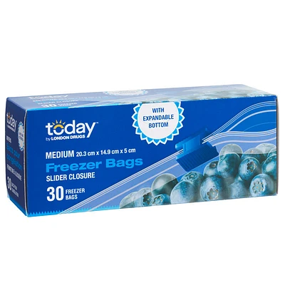 Today by London Drugs Freezer Bags - Medium - 30s