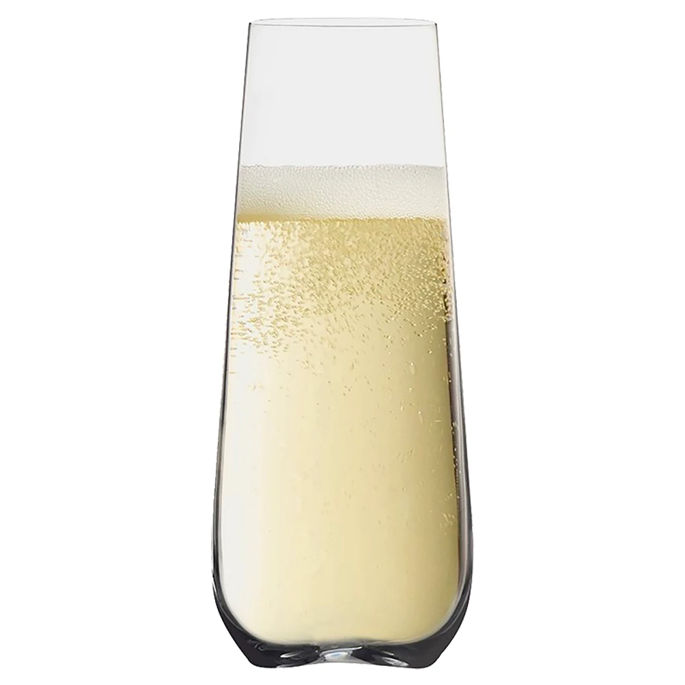 Trudeau Gala Stemless Champagne Glass - Clear - 237 ml/ 4 pack