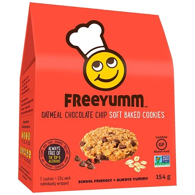 FreeYumm Oatmeal Chocolate Chip Soft Baked Cookies - 154g