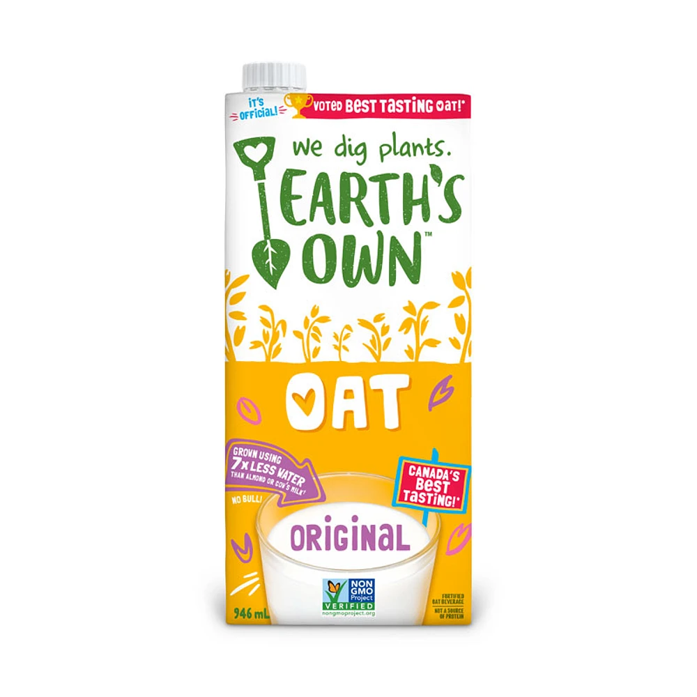 Earth's Own Oat Milk - Unsweetened Original - 946ml