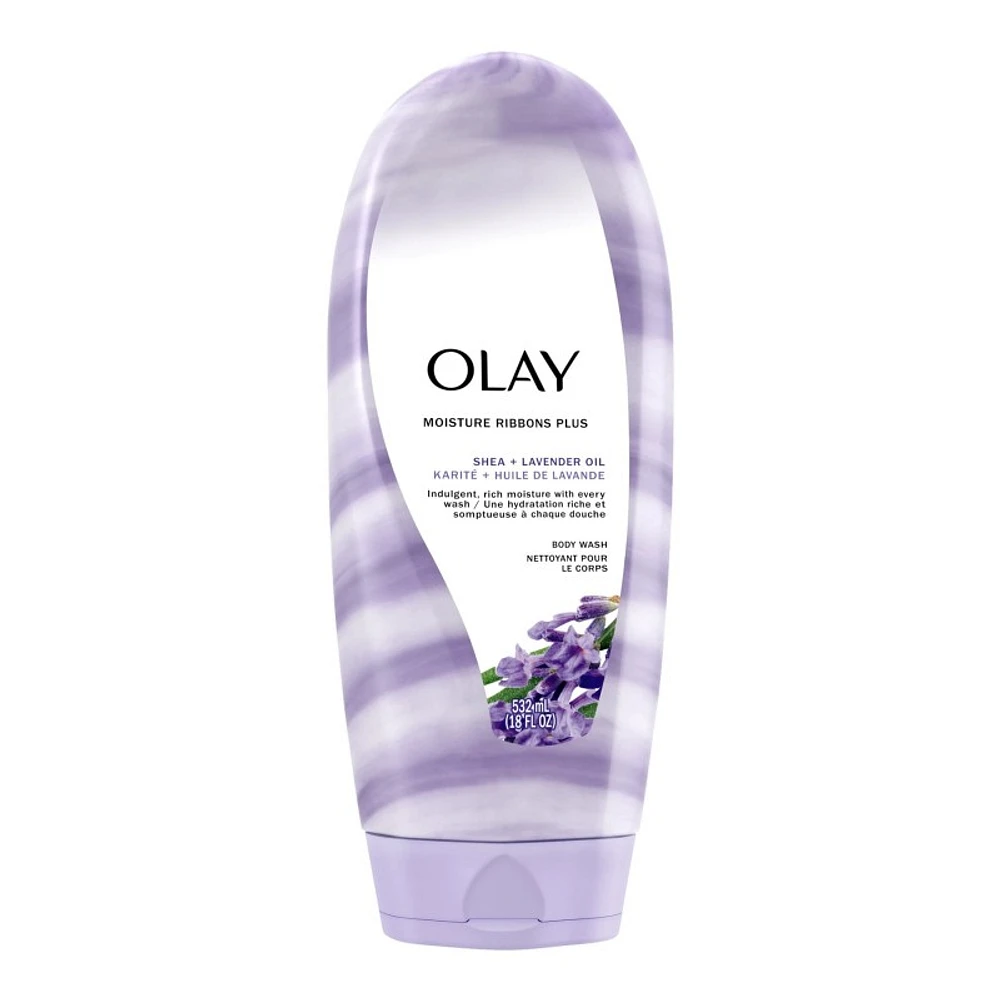 Olay Moisture Ribbons Plus Shea + Lavender Oil Body Wash - 532ml