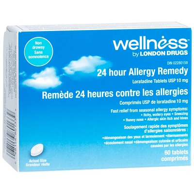 Wellness by London Drugs 24 Hour Allergy Remedy - 60 Caplets